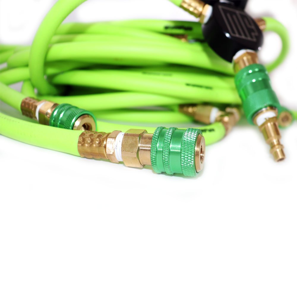 MORRFlate Quad: 4-Tire Hose Kit with built in gauge