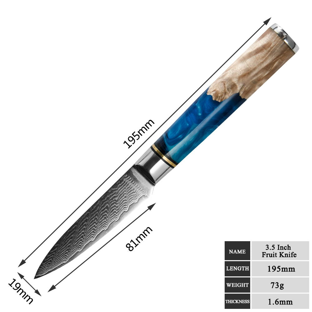 PREORDER: Eight Piece VG-10 Japanese Steel Kitchen Knife Set by Vintage Gentlemen