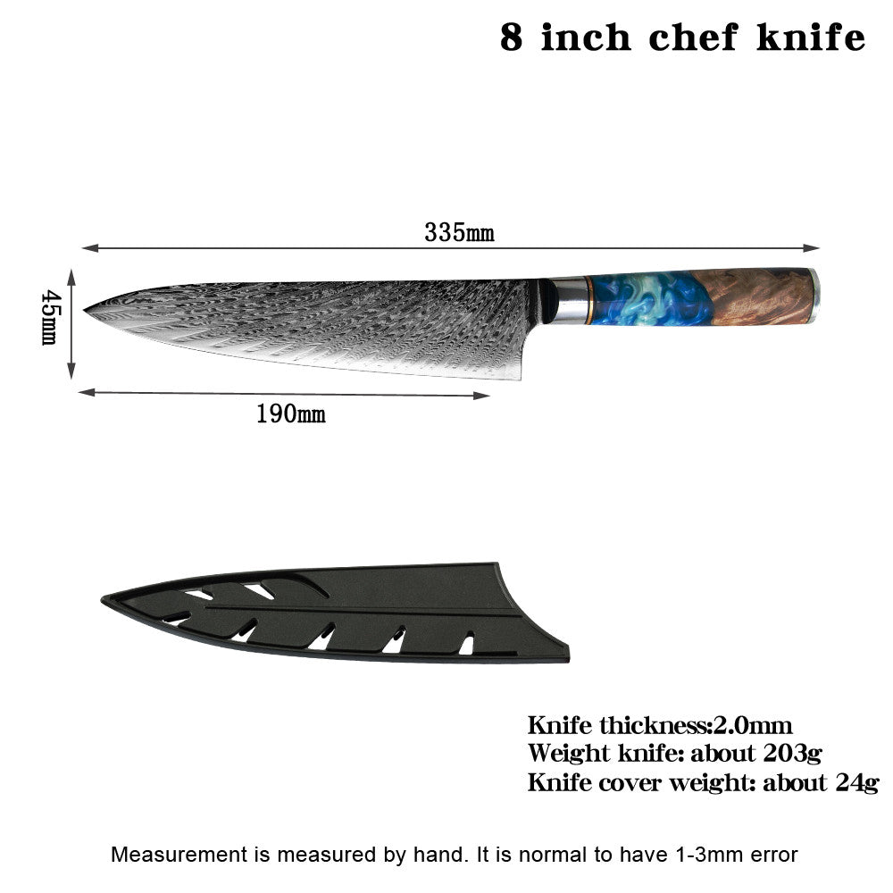 PREORDER: Eight Piece VG-10 Japanese Steel Kitchen Knife Set by Vintage Gentlemen