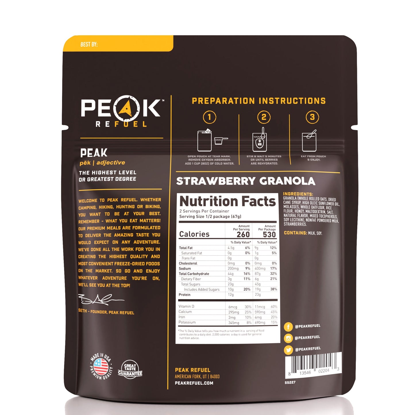 Strawberry Granola by Peak Refuel