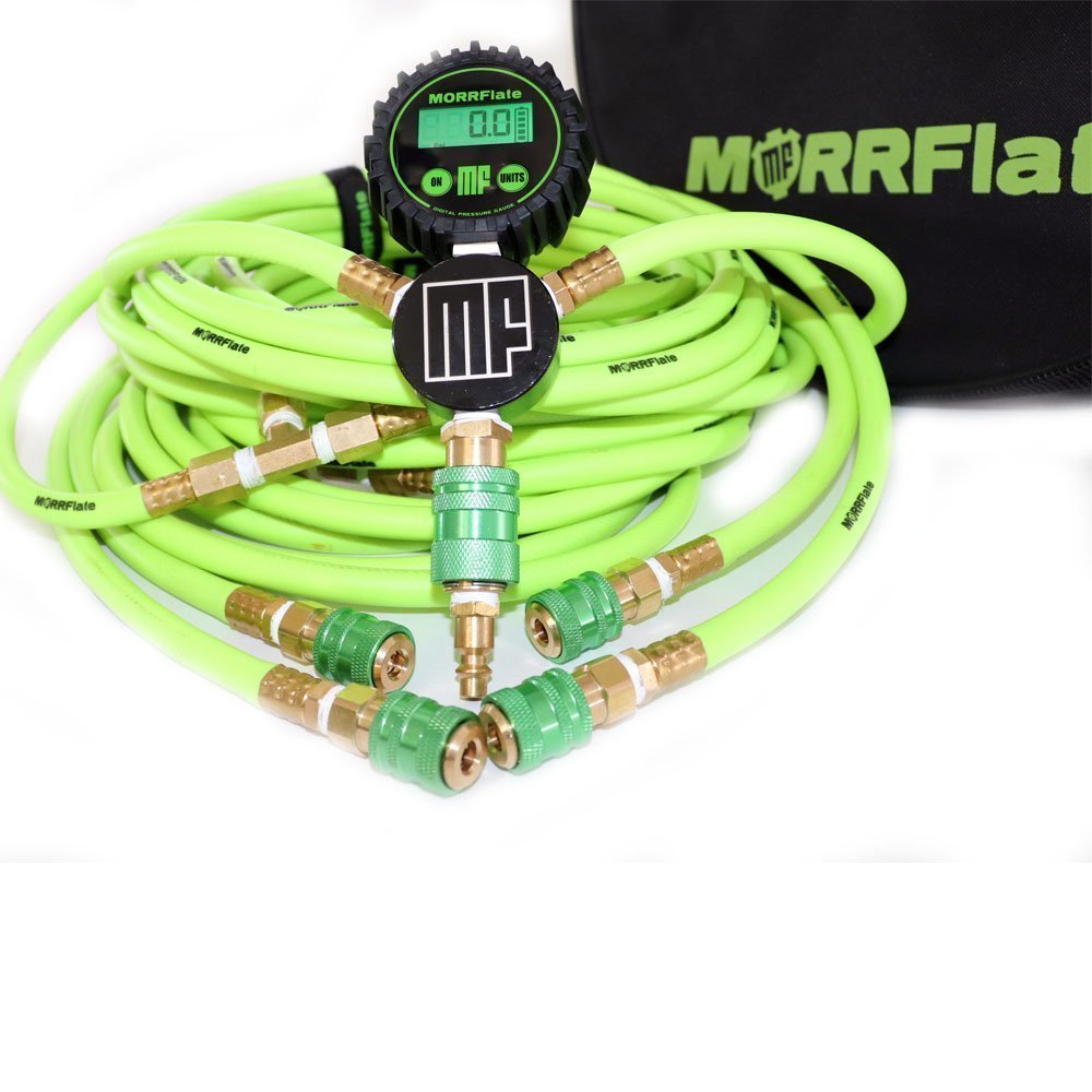 MORRFlate Quad: 4-Tire Hose Kit with built in gauge
