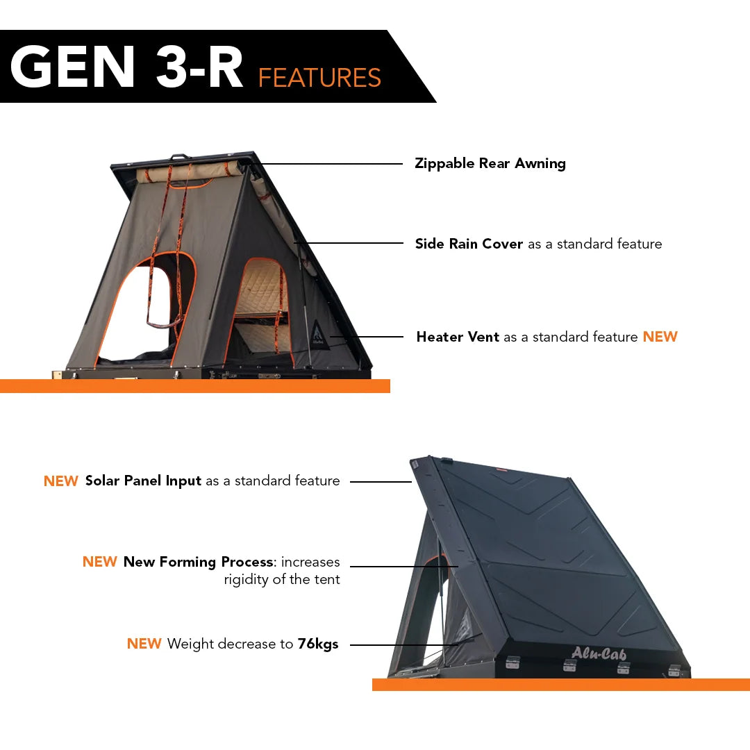 Alu-Cab Gen 3-R Hard Shell Roof Top Tent