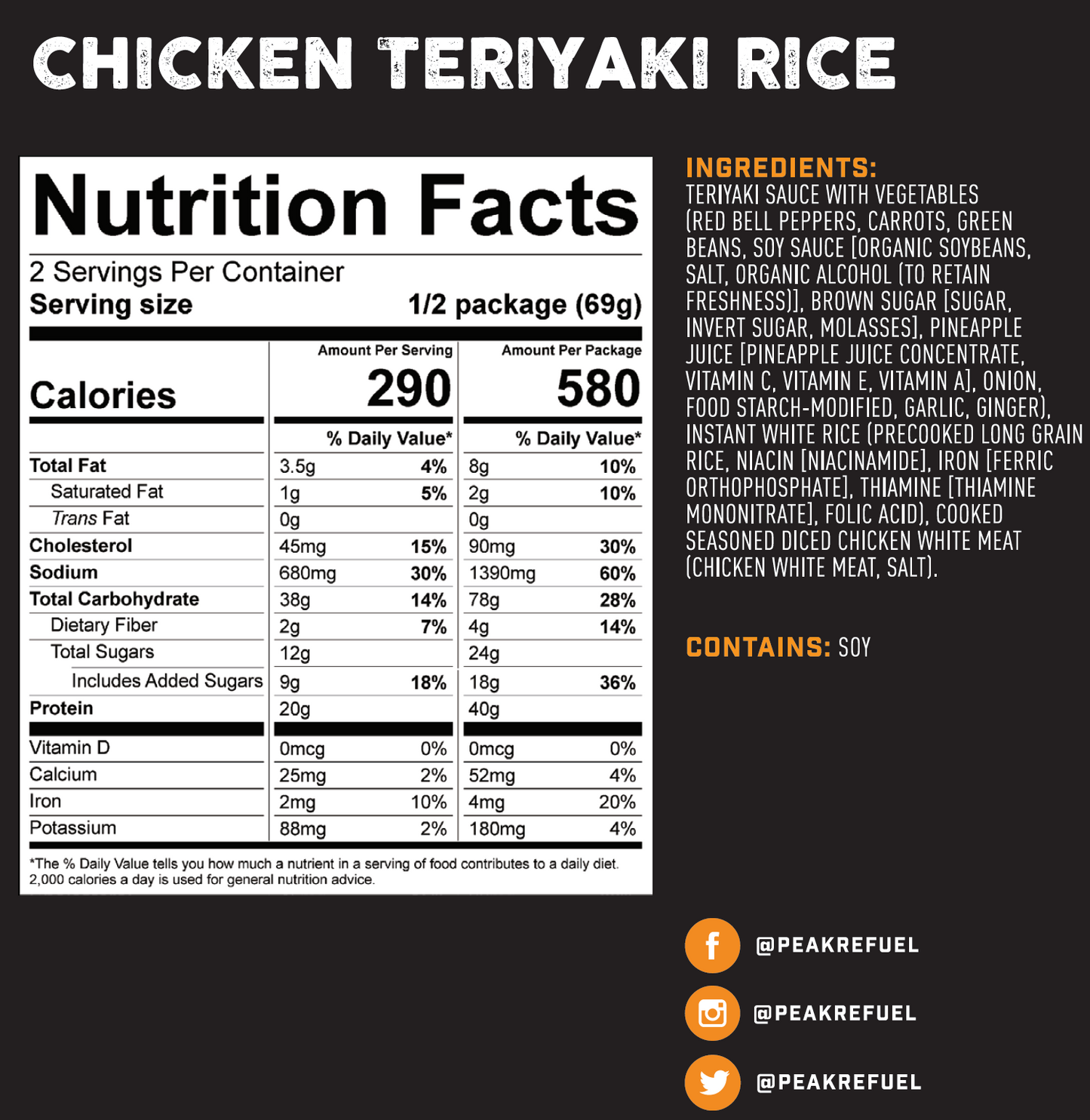Chicken Teriyaki Rice by Peak Refuel