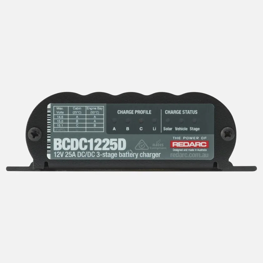 REDARC BCDC1225D Dual Input 25A DC-DC and Solar Battery Charger